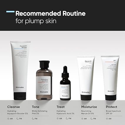 Minimalist Hyaluronic Acid + PGA 2% Face Serum for Multi Depth Hydration, Glow & Lesser Fine Lines | For Plumper & Smoother Skin | For Women & Men | For all Skin Types | 1 Fl Oz / 30 ml